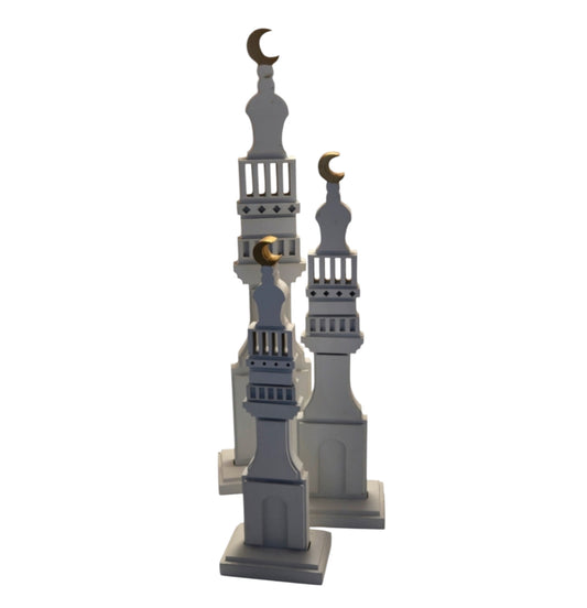 3-piece Mosque Tower Centerpiece-Ramadan Decoration